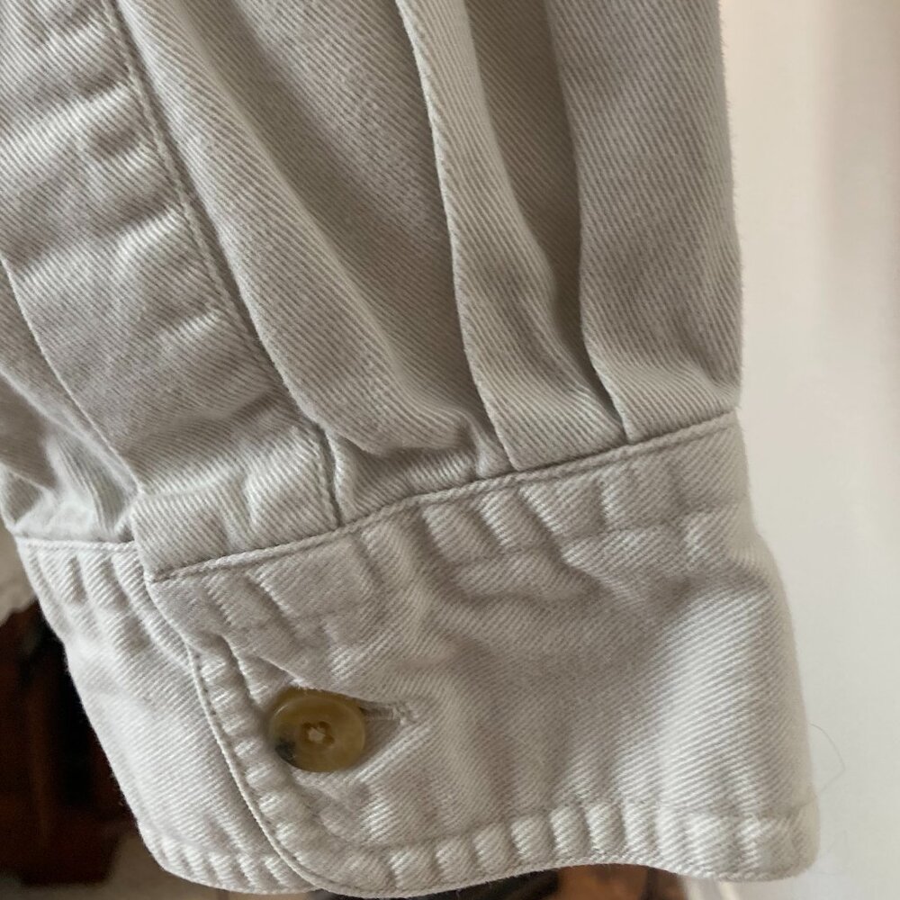Men's L.L. Bean off-white Canvas Shirt - Picture 4 of 5